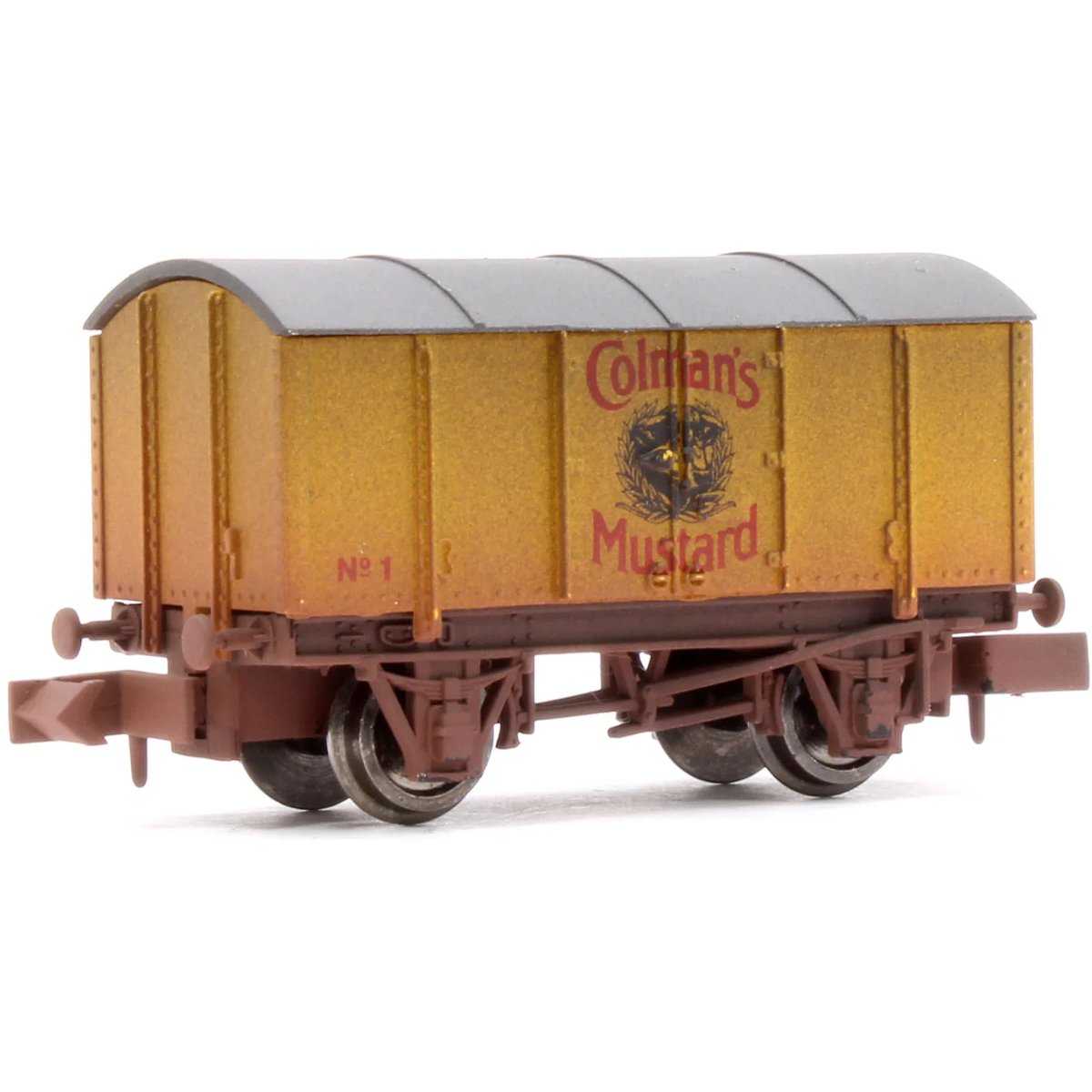 Dapol Gunpowder Van Wagon Colmans Mustard No.1 Weathered - N Gauge - Phillips Hobbies