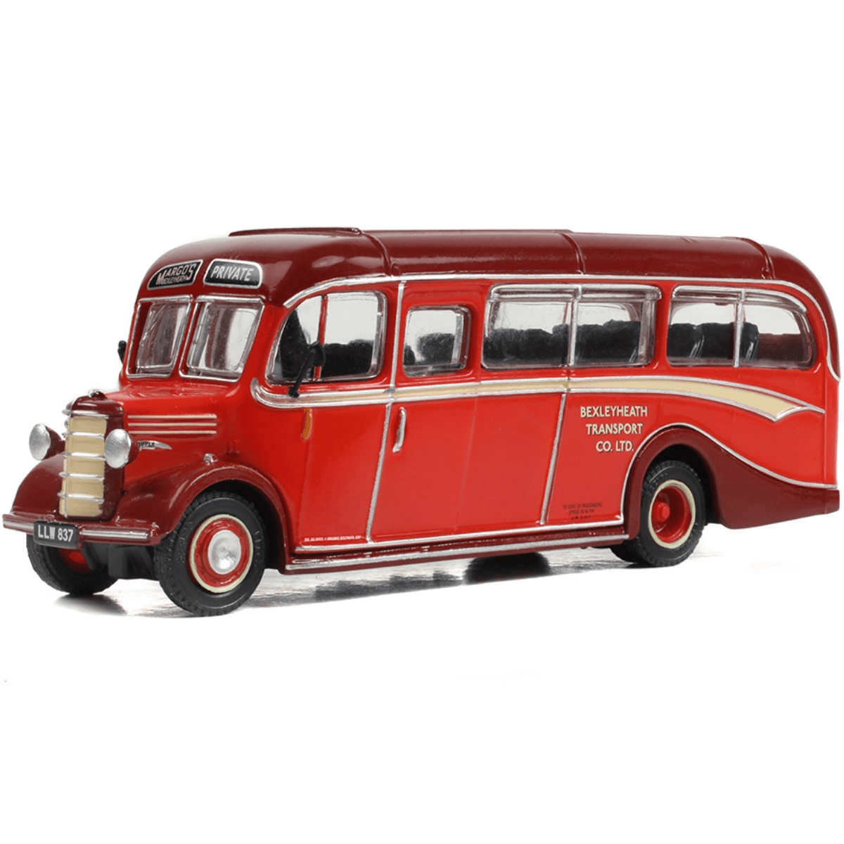 EFE E20141 Bedford OB Coach LLW837 Margo’s of Bexleyheath - 1:76 Scale - Phillips Hobbies