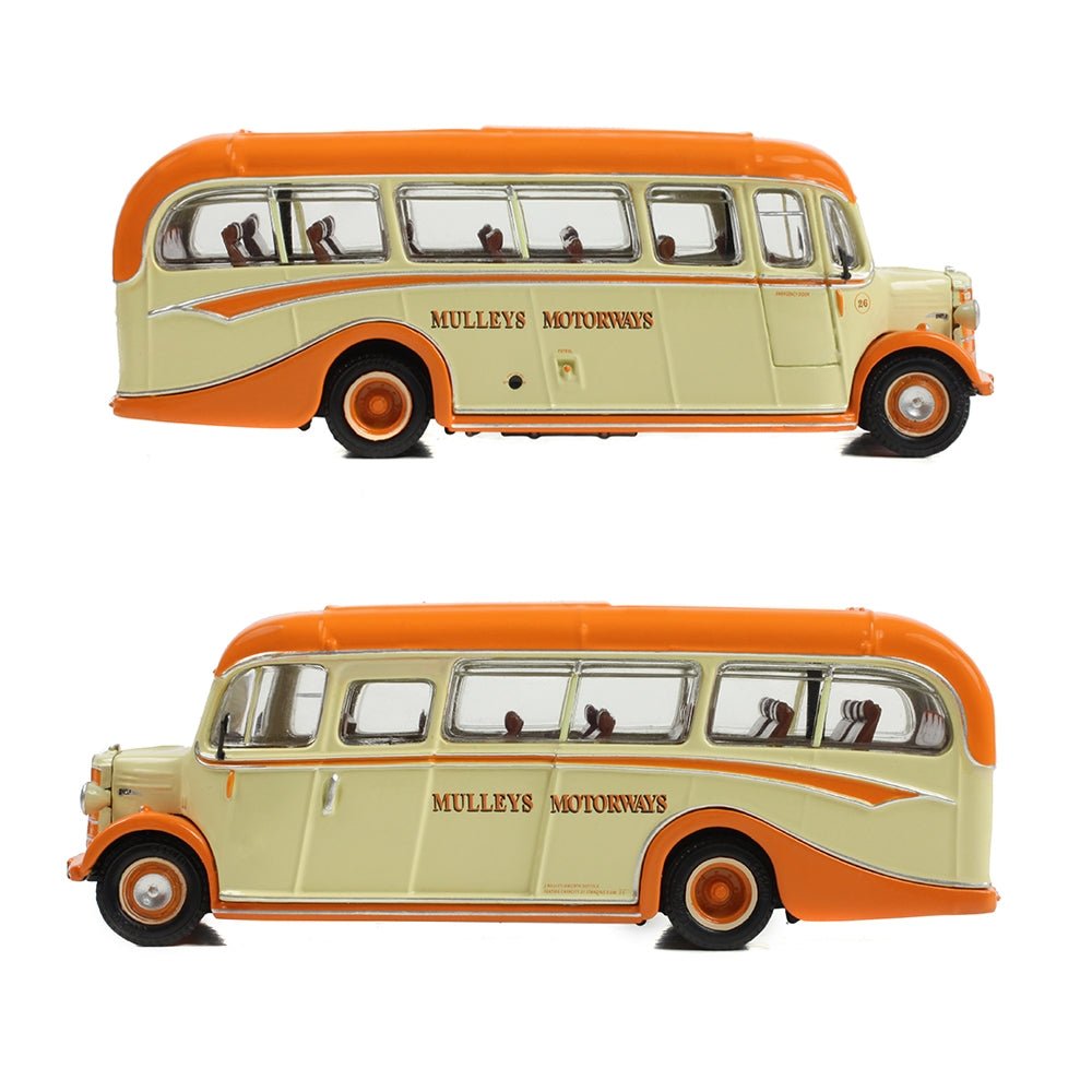 EFE E20144 Bedford OB Coach PV9371 Mulleys Motorways, Ixworth - 1:76 Scale - Phillips Hobbies