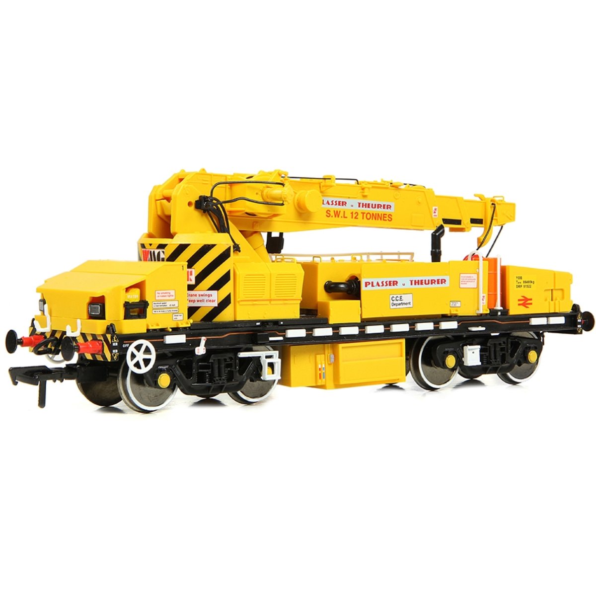 EFE Rail Plasser 12T YOB Diesel - Hydraulic Crane DRP81522 BR Departmental Yellow - OO Gauge - Phillips Hobbies