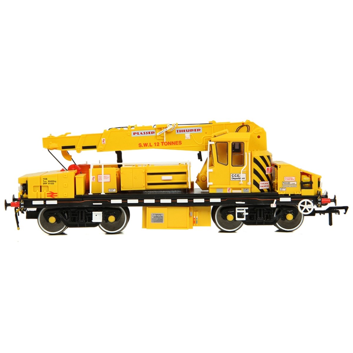 EFE Rail Plasser 12T YOB Diesel - Hydraulic Crane DRP81522 BR Departmental Yellow - OO Gauge - Phillips Hobbies