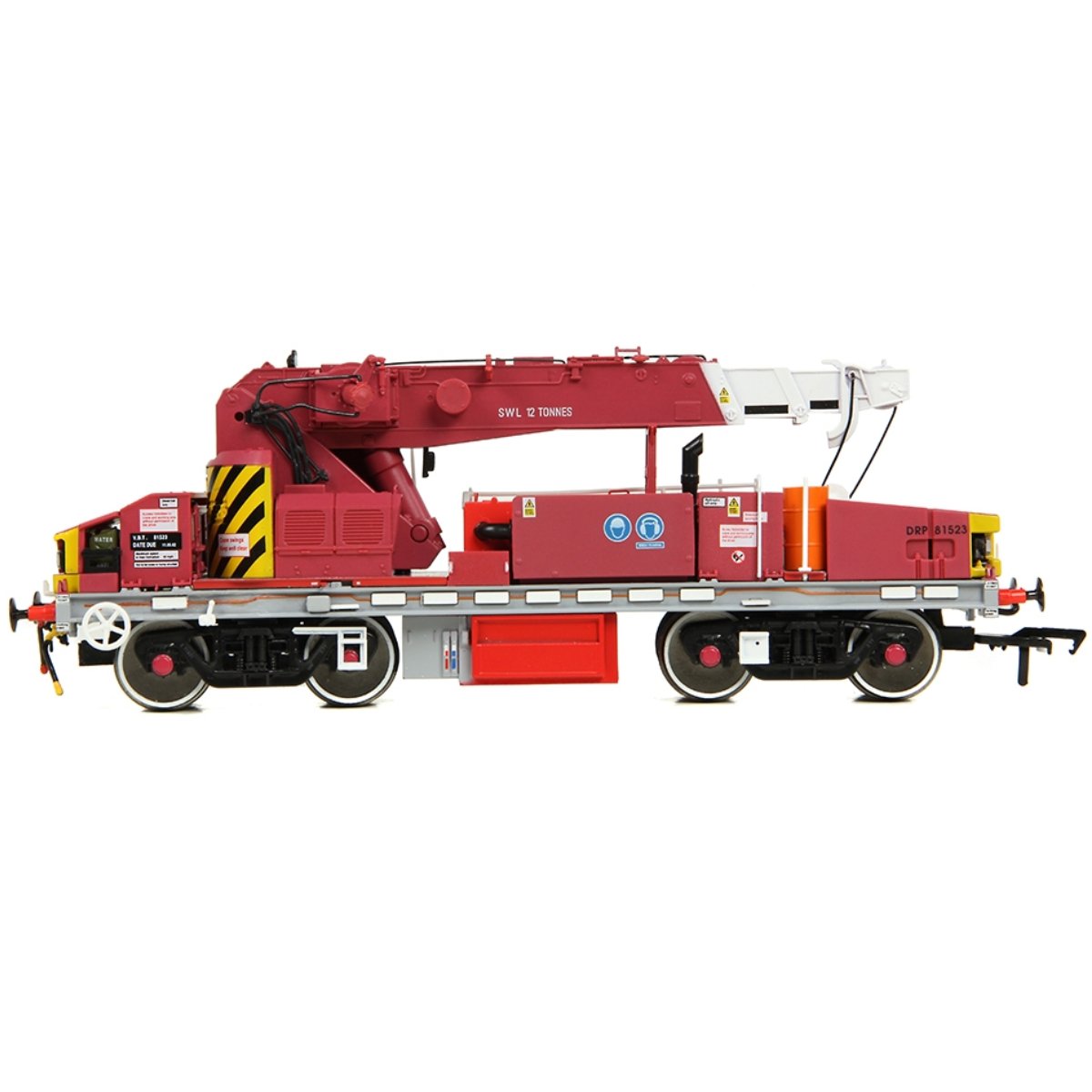 EFE Rail Plasser 12T YOB Diesel - Hydraulic Crane DRP81523 Javis/Fastline Maroon - OO Gauge - Phillips Hobbies