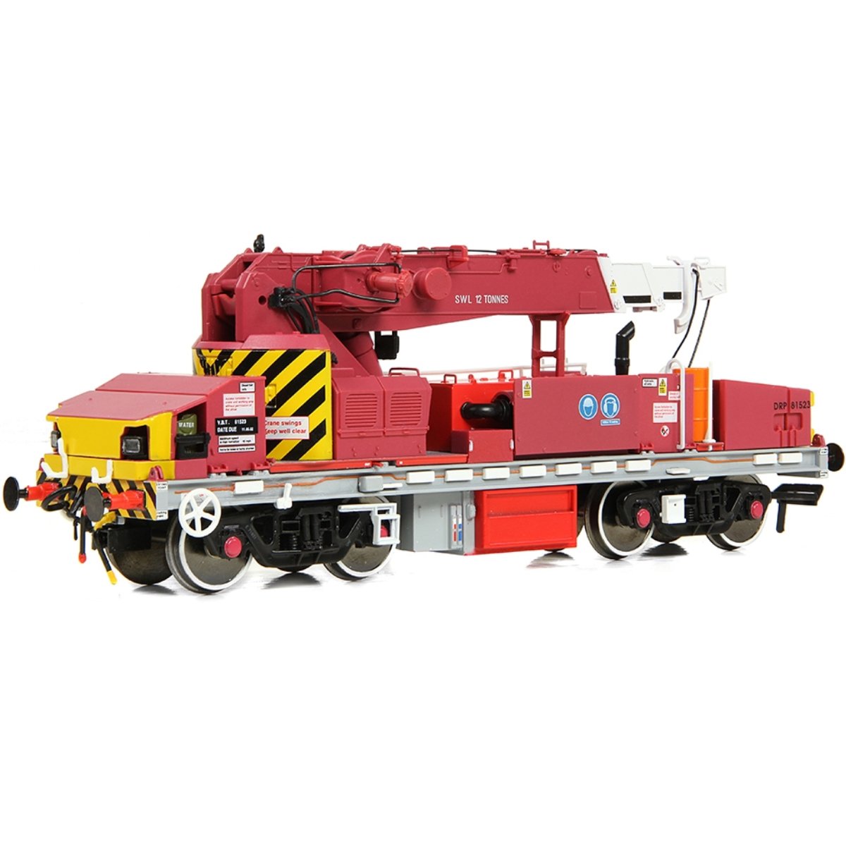 EFE Rail Plasser 12T YOB Diesel - Hydraulic Crane DRP81523 Javis/Fastline Maroon - OO Gauge - Phillips Hobbies