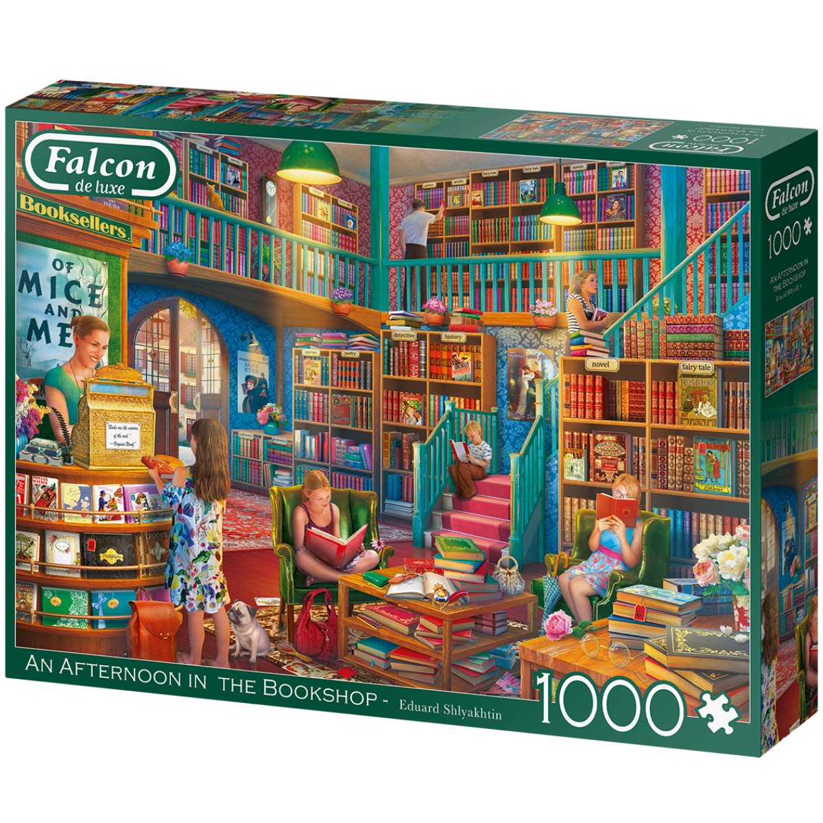 Falcon de Luxe An Afternoon in The Bookshop 1000 Piece Puzzle - Phillips Hobbies