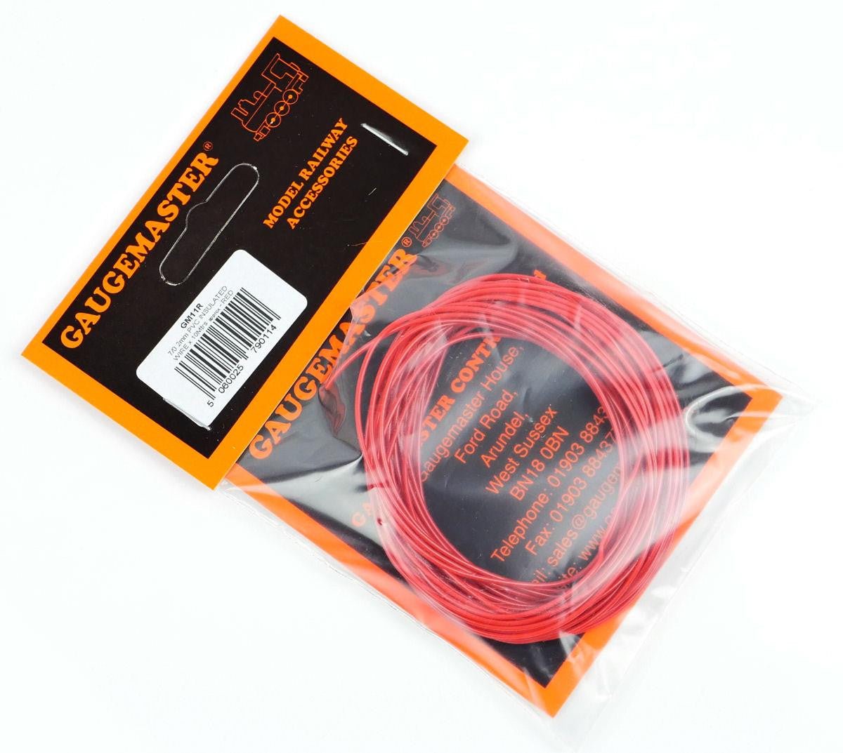 Gaugemaster GM11R Red Wire (7 x 0.2mm) 10m - Phillips Hobbies