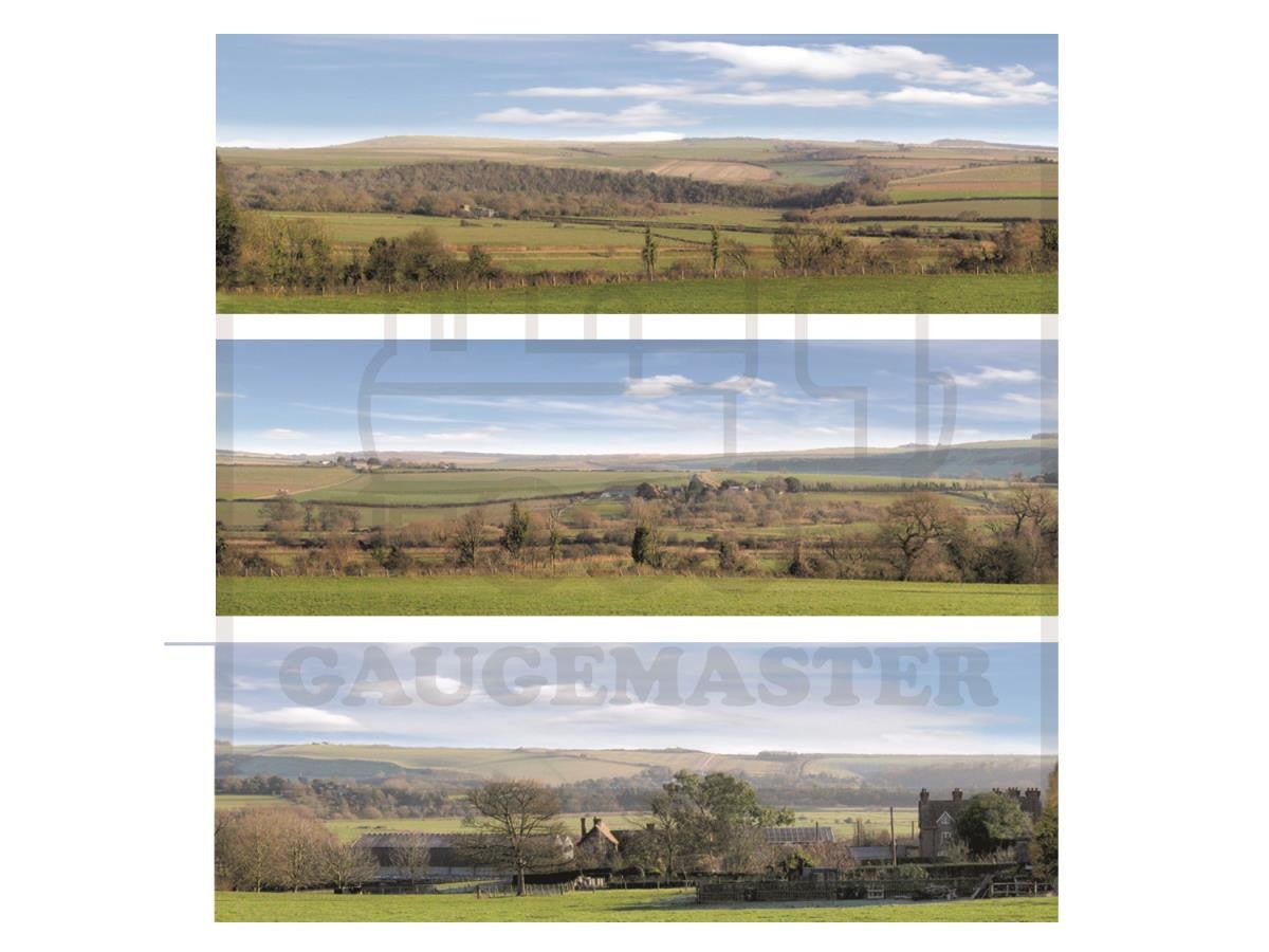 Gaugemaster GM702 Countryside Large Photo Backscene (2744x304mm) - Phillips Hobbies