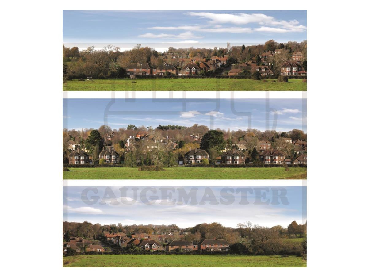 Gaugemaster GM704 Village Large Photo Backscene (2744x304mm) - Phillips Hobbies