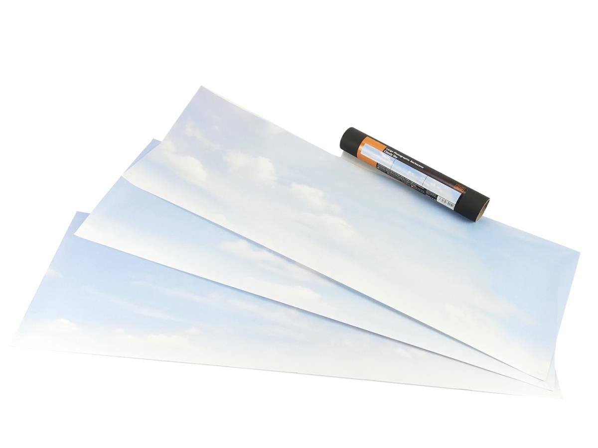 Gaugemaster GM705 Cloudy Sky Large Photo Backscene (2744x304mm) - Phillips Hobbies