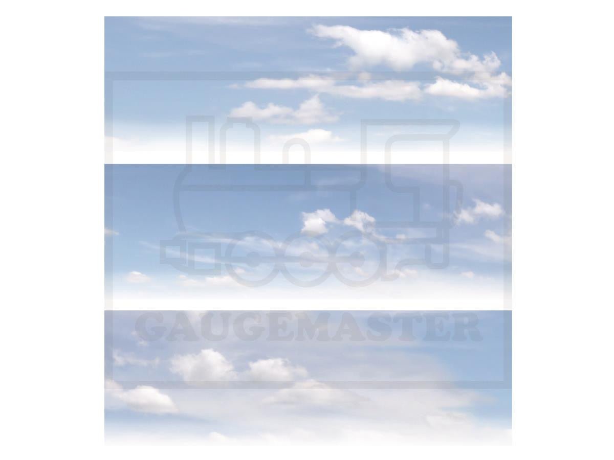 Gaugemaster GM705 Cloudy Sky Large Photo Backscene (2744x304mm) - Phillips Hobbies