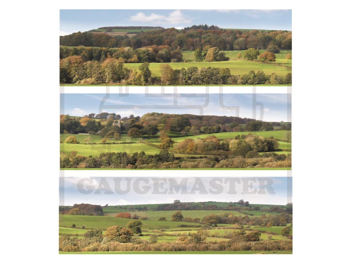 Gaugemaster GM709 The Dales Large Photo Backscene (2744x304mm) - Phillips Hobbies