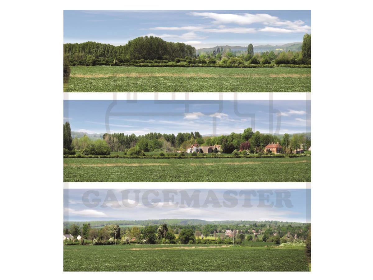 Gaugemaster GM753 Open Field Small Photo Backscene (1372x152mm) - N Gauge - Phillips Hobbies