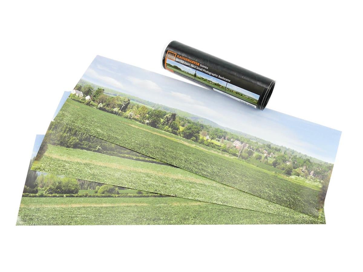 Gaugemaster GM753 Open Field Small Photo Backscene (1372x152mm) - N Gauge - Phillips Hobbies