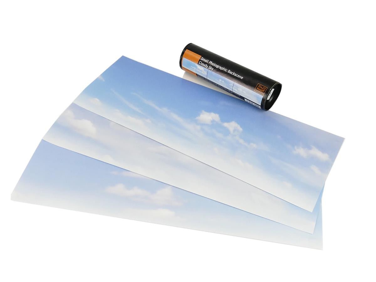 Gaugemaster GM755 Cloudy Sky Small Photo Backscene (1372x152mm) - N Gauge - Phillips Hobbies