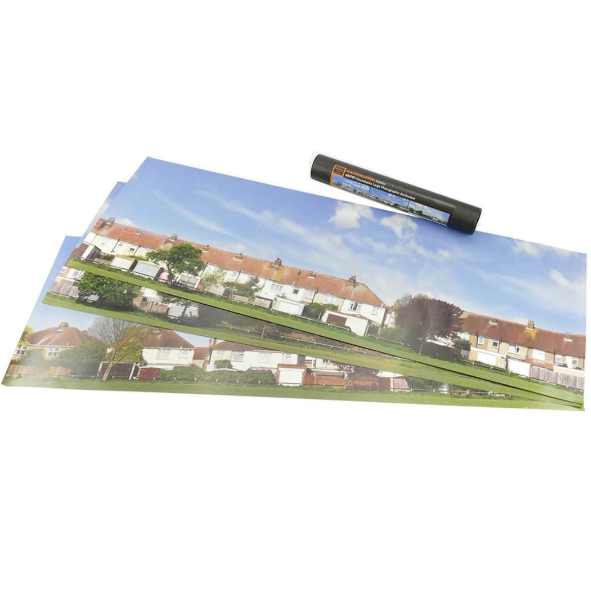 Gaugemaster Housebacks Large Photo Backscene (2744x304mm) - OO Gauge - Phillips Hobbies