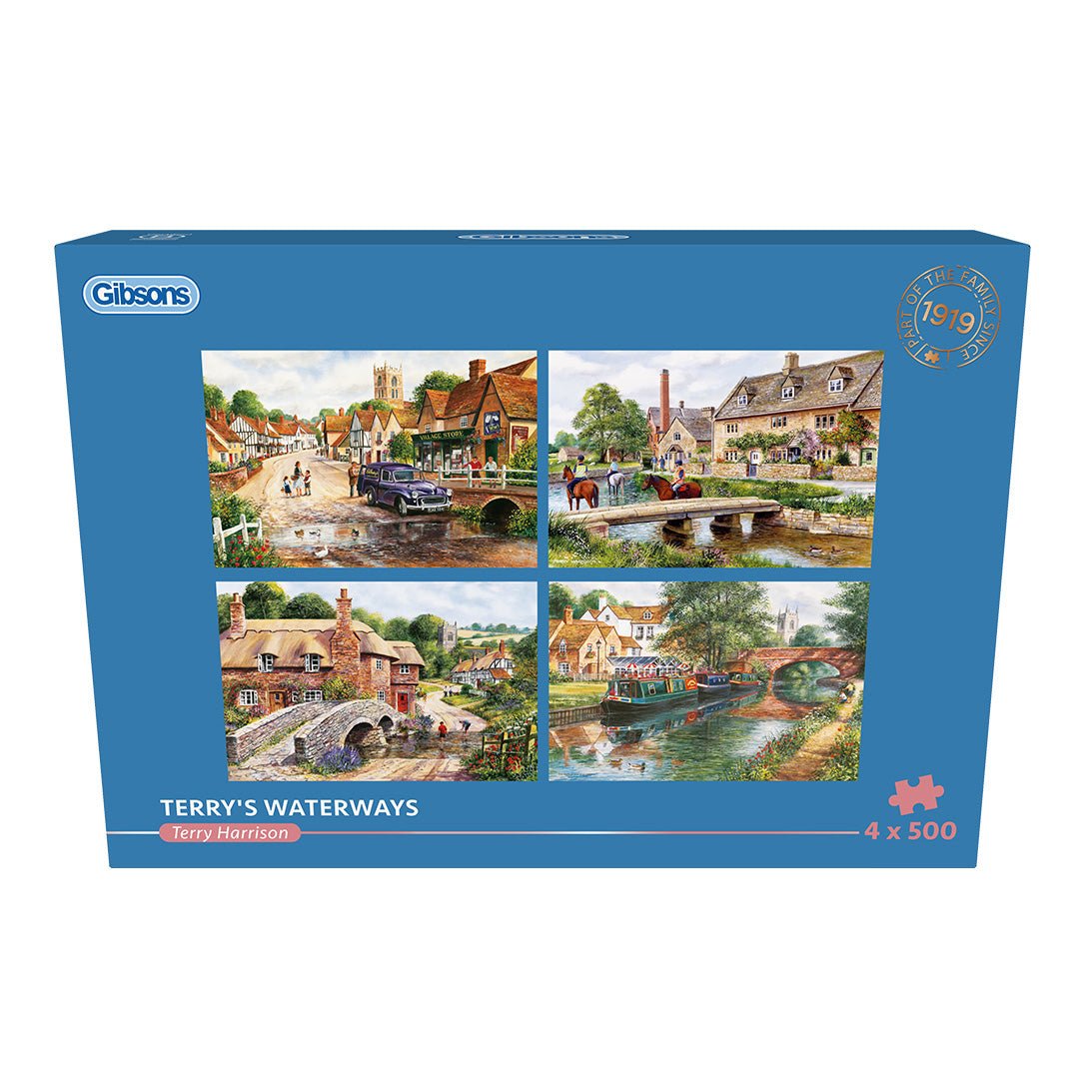 Gibsons G5070 Terry's Waterways 4 x 500 Piece Jigsaw Puzzles - Phillips Hobbies