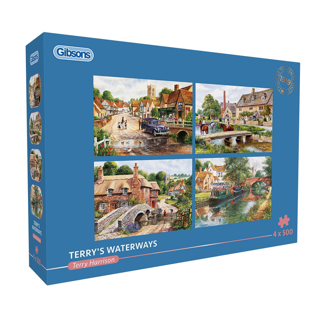 Gibsons G5070 Terry's Waterways 4 x 500 Piece Jigsaw Puzzles - Phillips Hobbies