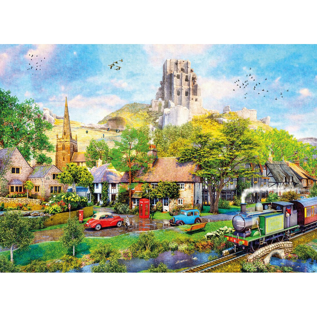 Gibsons G6394 Below Corfe Castle 1000 Piece Jigsaw Puzzle - Phillips Hobbies