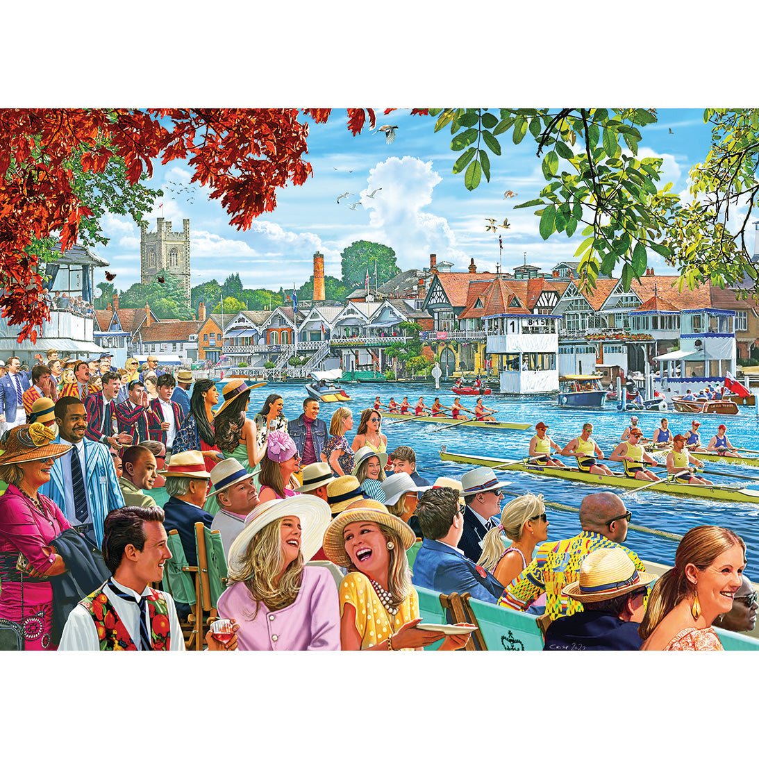 Gibsons G6398 Rowing at the Regatta 1000 Piece Jigsaw Puzzle - Phillips Hobbies