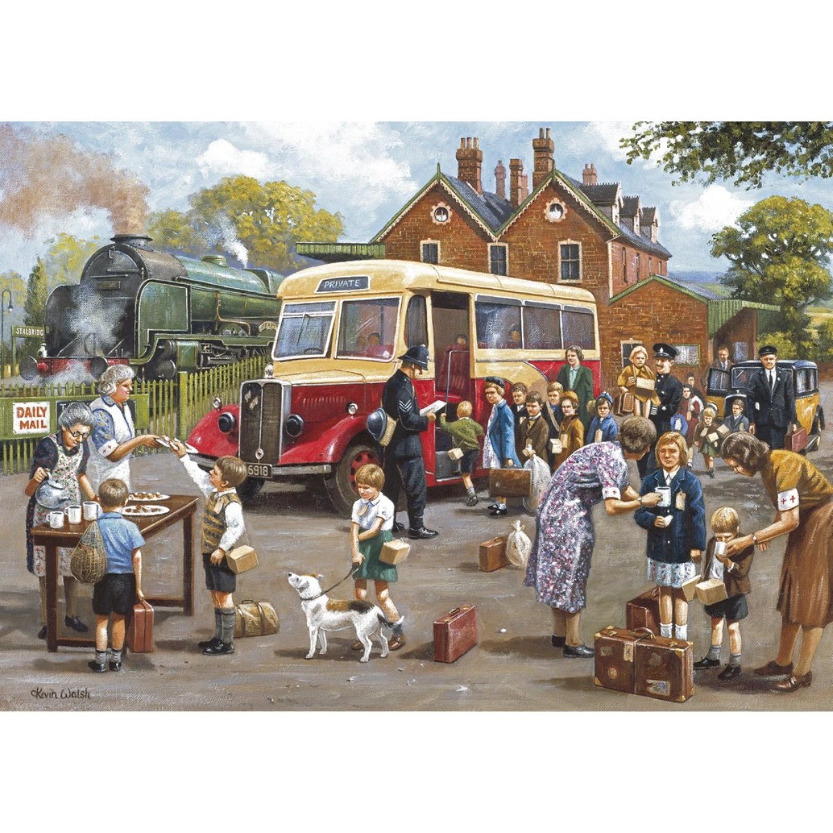 Gibsons The Evacuees Jigsaw Puzzle (4x 500 Pieces) - Phillips Hobbies