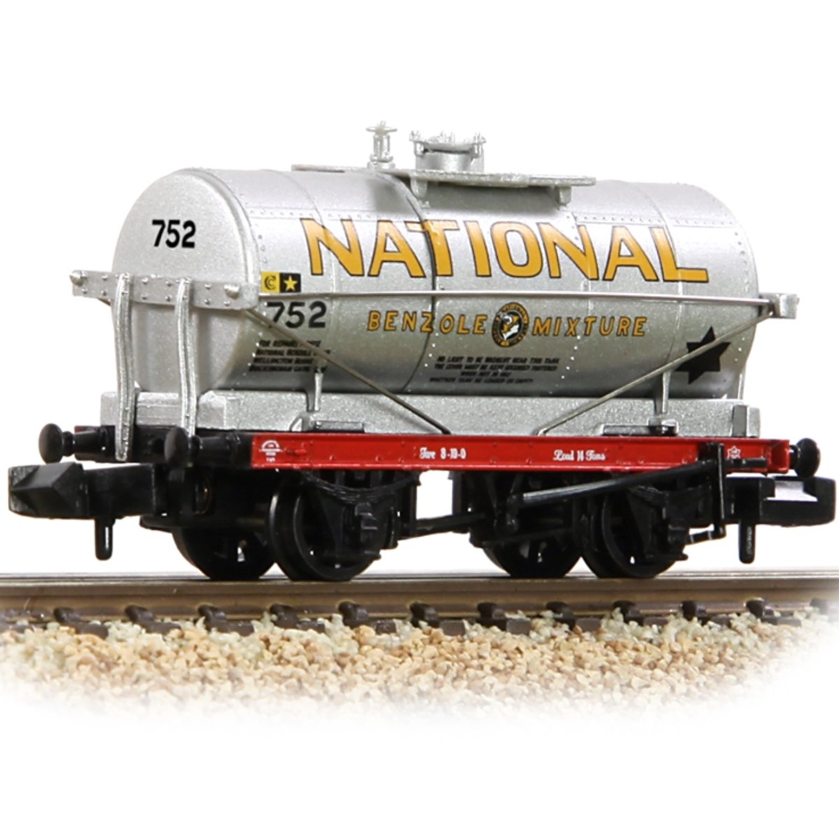 Graham Farish 373 - 650C 14T Tank Wagon 'National Benzole' Silver - N Gauge - Phillips Hobbies