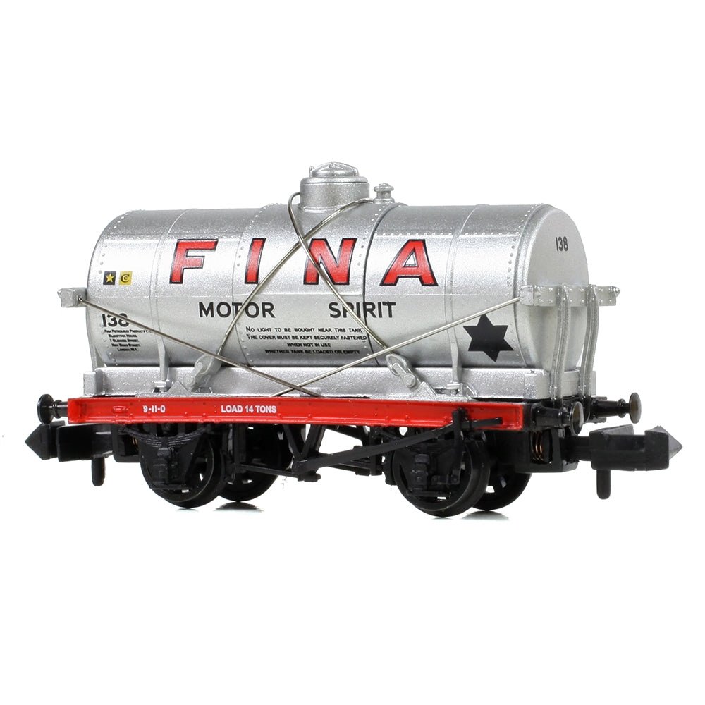 Graham Farish 373 - 658 14T Tank Wagon 'Fina' Silver - N Gauge - Phillips Hobbies