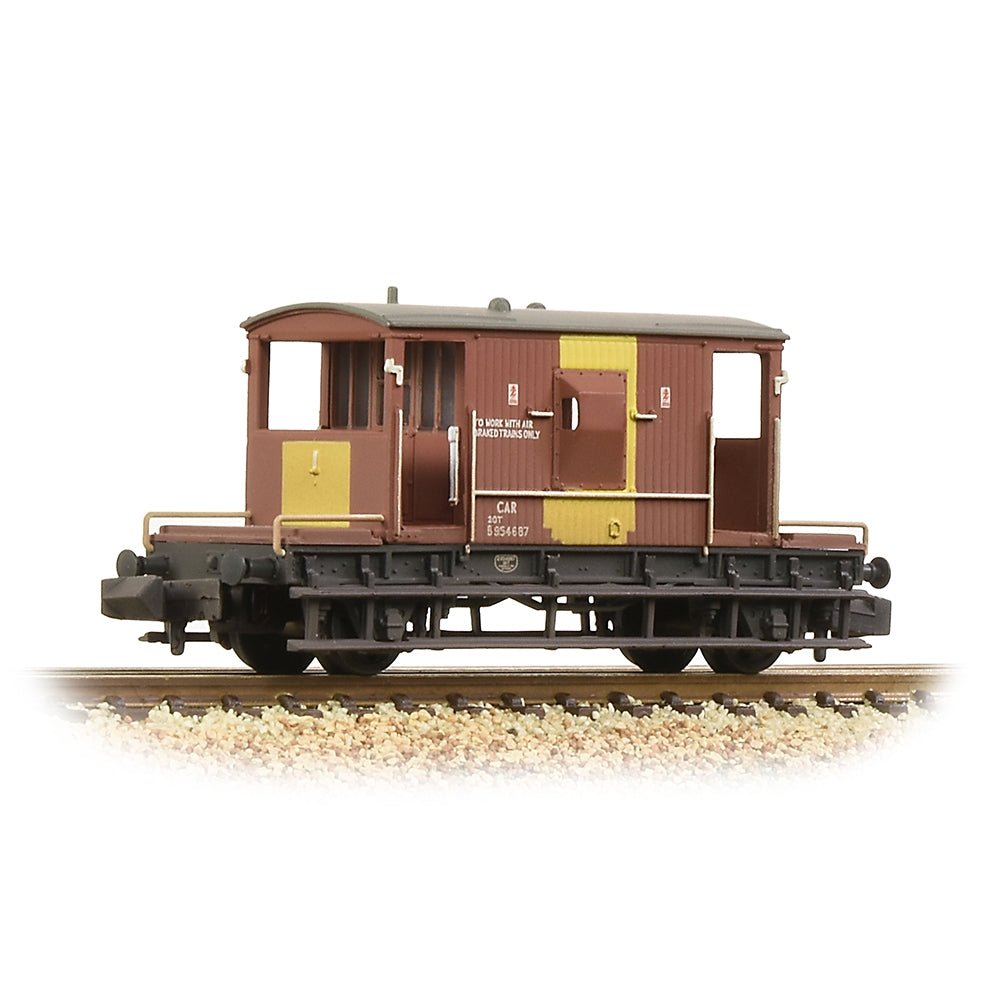 Graham Farish 377 - 530 BR 20T Brake Van BR Bauxite (TOPS) 'Air Piped' [W] - N Gauge - Phillips Hobbies