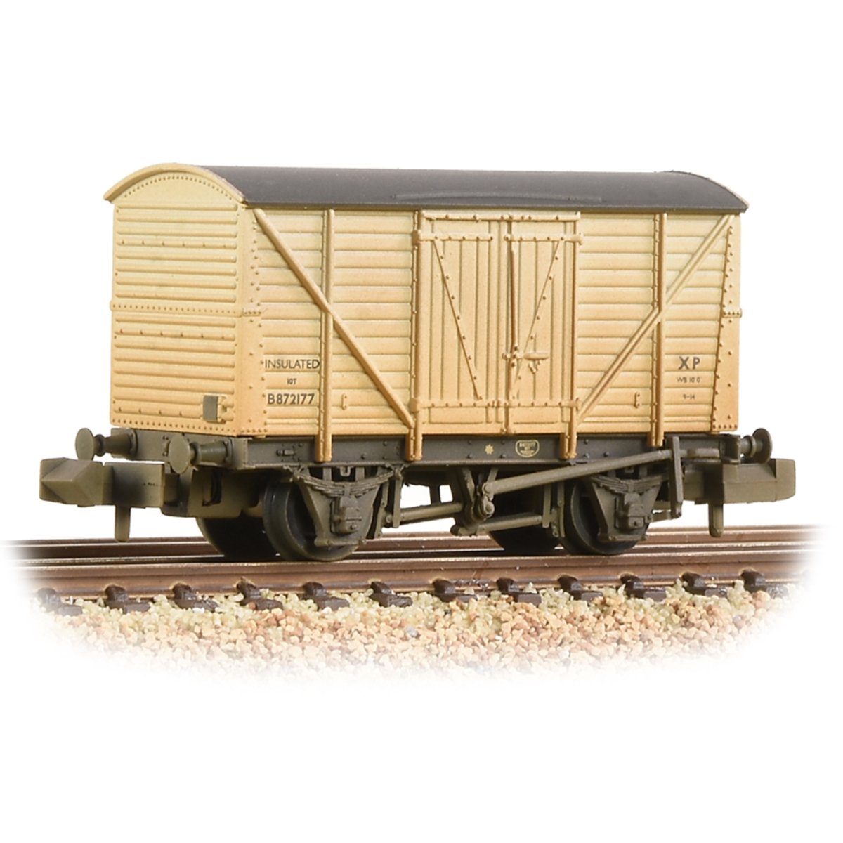 Graham Farish BR 10T Insulated Van BR White Weathered - N Gauge - Phillips Hobbies