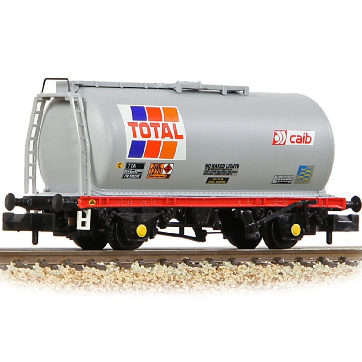 Graham Farish BR 45T TTA Tank Wagon 'Total' Grey - N Gauge - Phillips Hobbies