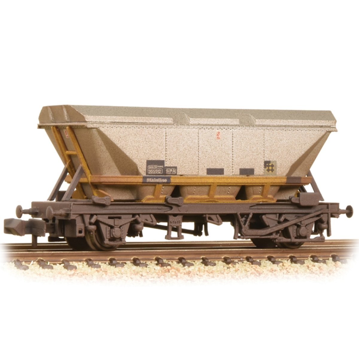 Graham Farish BR HFA Hopper Mainline Freight (Ex - BR Railfreight Coal Sector) Weathered - N Gauge - Phillips Hobbies