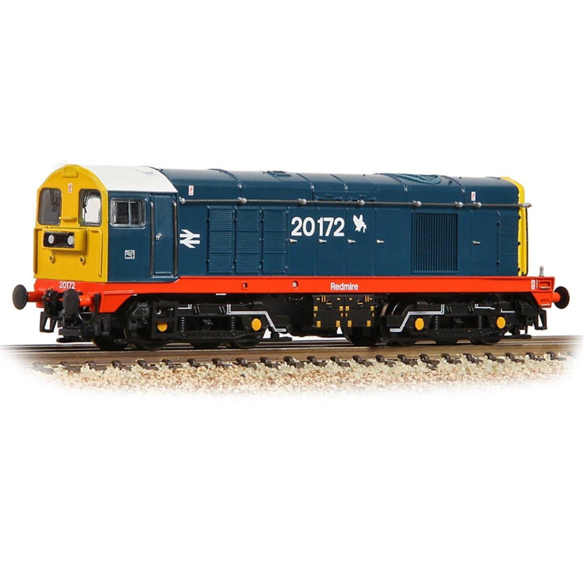 Graham Farish Class 20/0 Headcode Box 20172 'Redmire' BR Blue (Red Solebar) - N Gauge - Phillips Hobbies