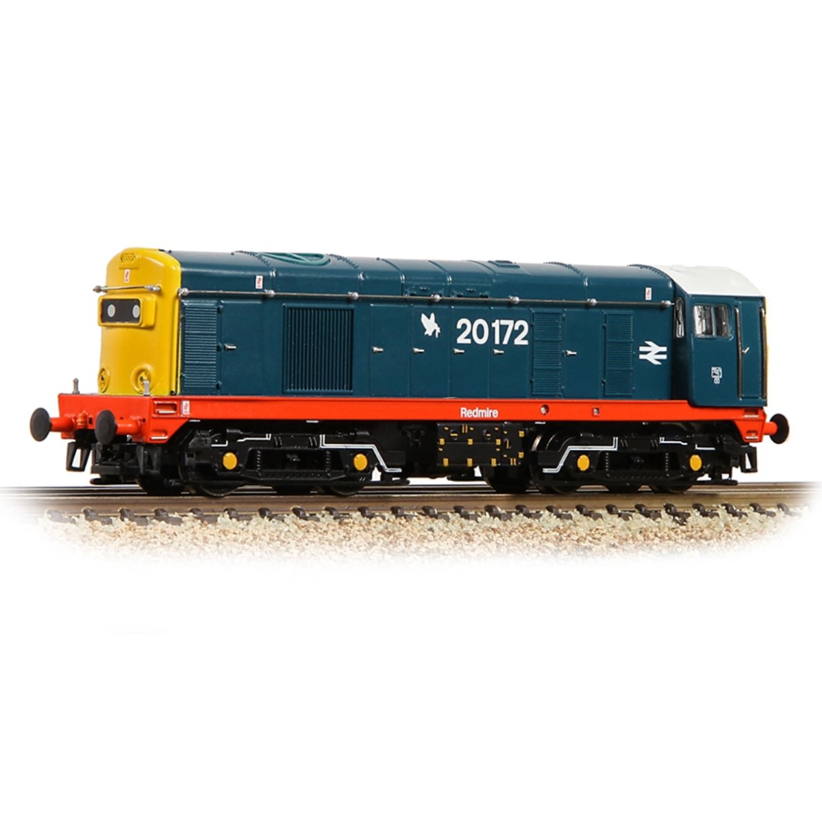 Graham Farish Class 20/0 Headcode Box 20172 'Redmire' BR Blue (Red Solebar) - N Gauge - Phillips Hobbies