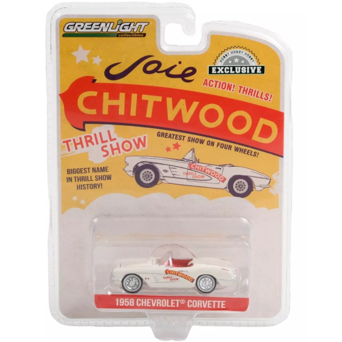 Greenlight 1958 Chevrolet Corvette Chitwood Thrill Show - 1:64 Scale - Phillips Hobbies