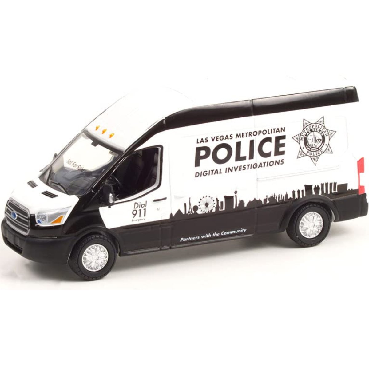 Greenlight 2019 Ford Transit LWB High Roof Las Vegas Metro Police Digital Investigations - 1:64 Scale - Phillips Hobbies