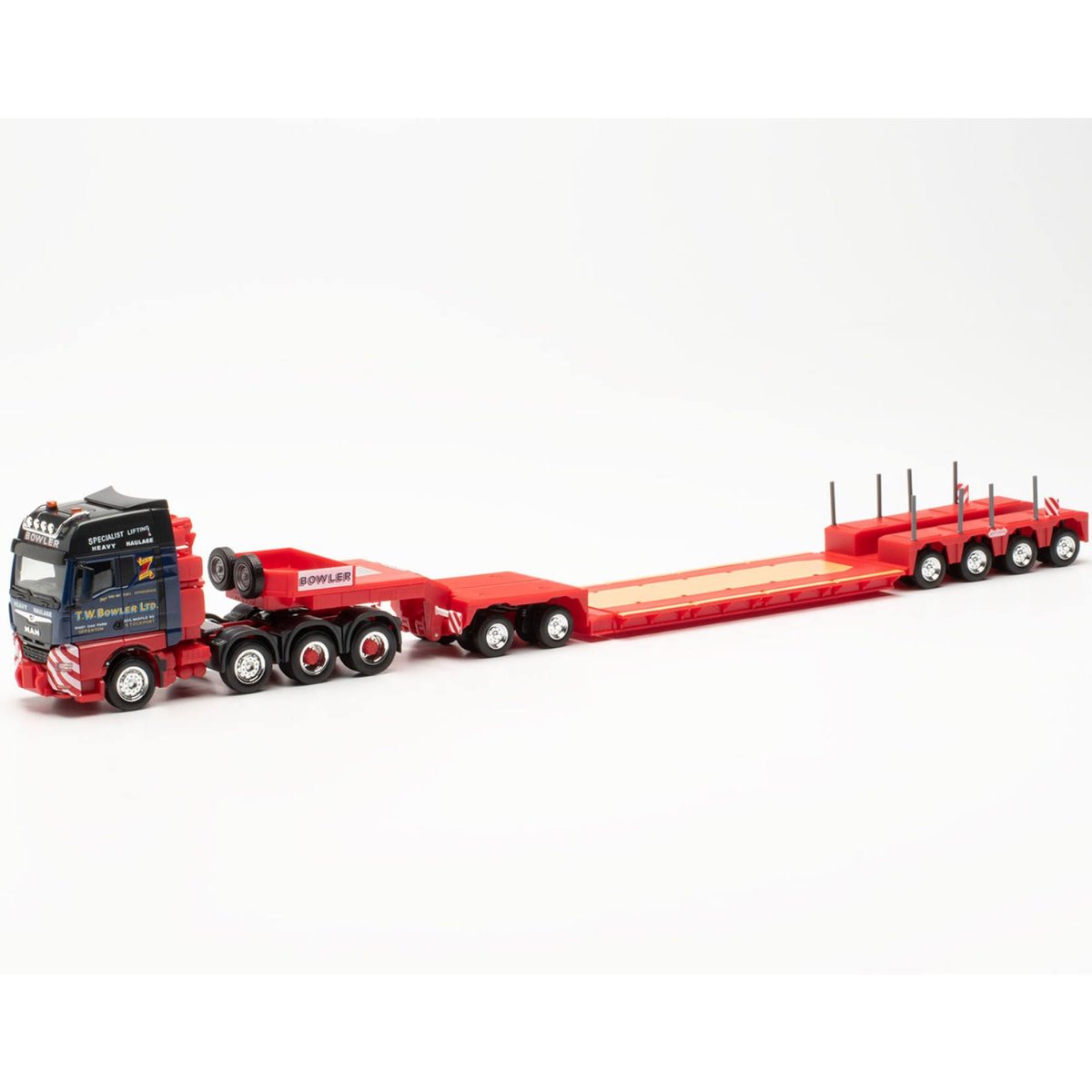 Herpa MAN TGX GX Low Loader Semitrailer Bowler Stockport - 1:87 Scale - Phillips Hobbies