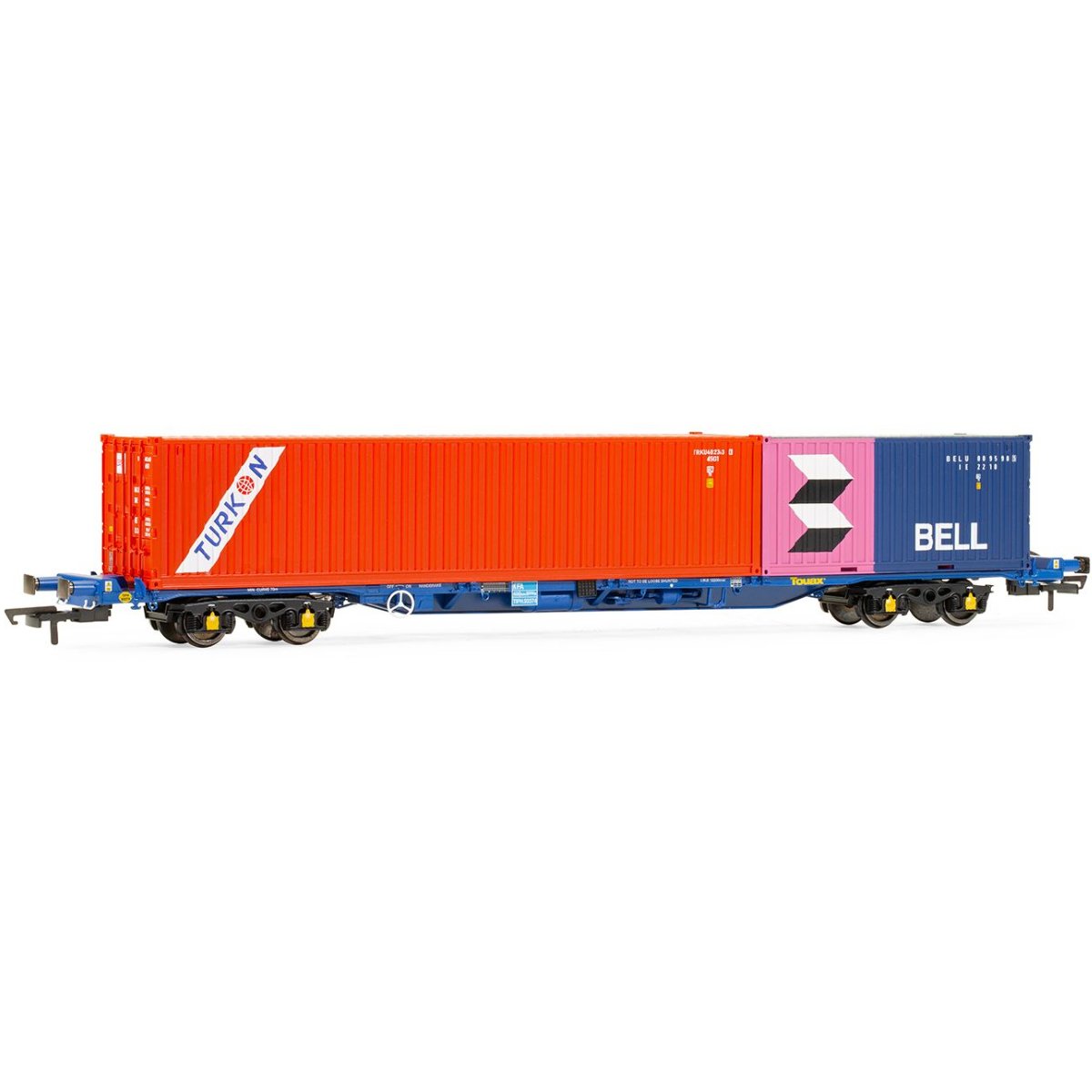 Hornby R60224 Touax, KFA Container Wagon with 2 Containers - OO Gauge - Phillips Hobbies
