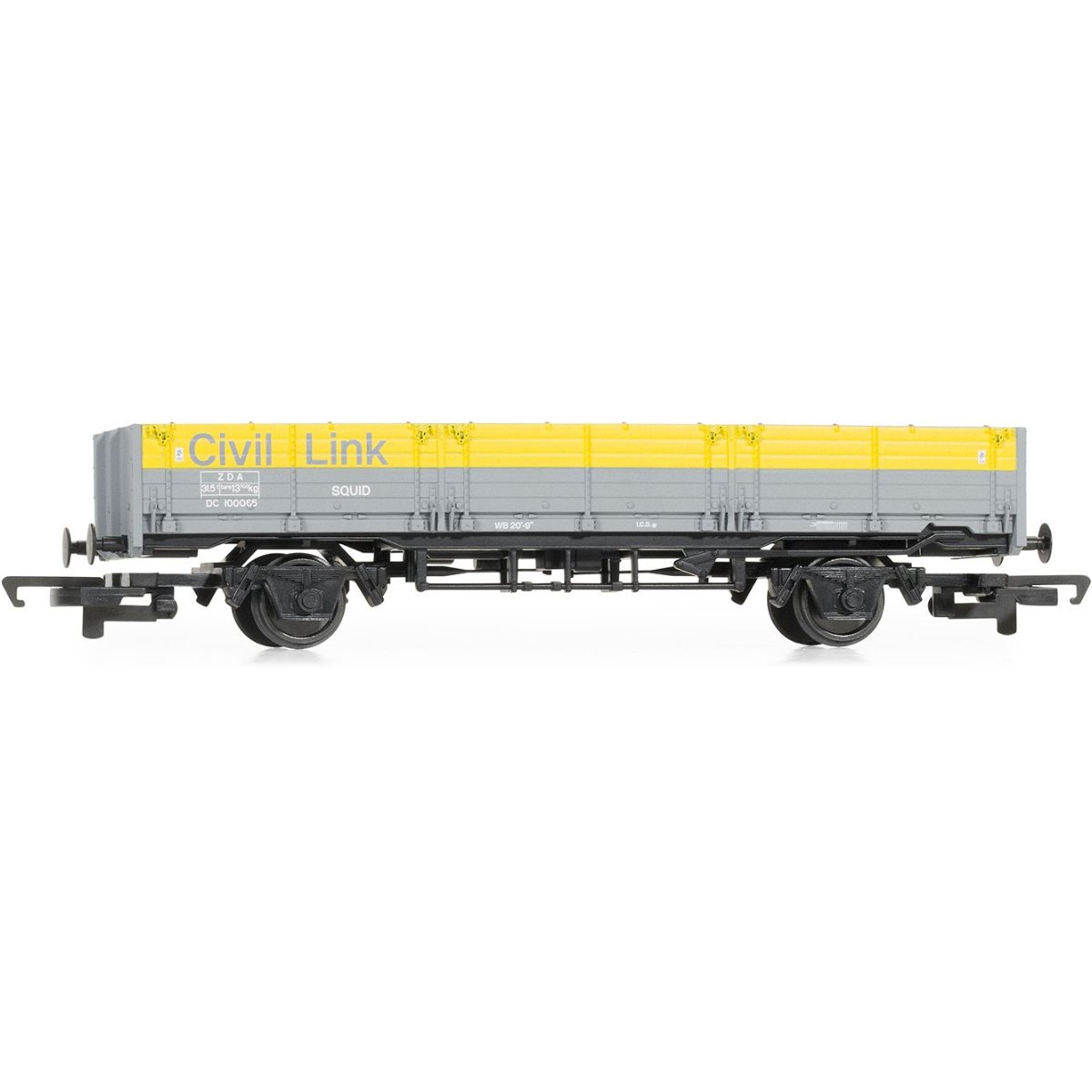 Hornby R60230 RailRoad Civil Link, 'ZDA' 45 Ton Open 'Squid' Wagon, 100065 - OO Gauge - Phillips Hobbies