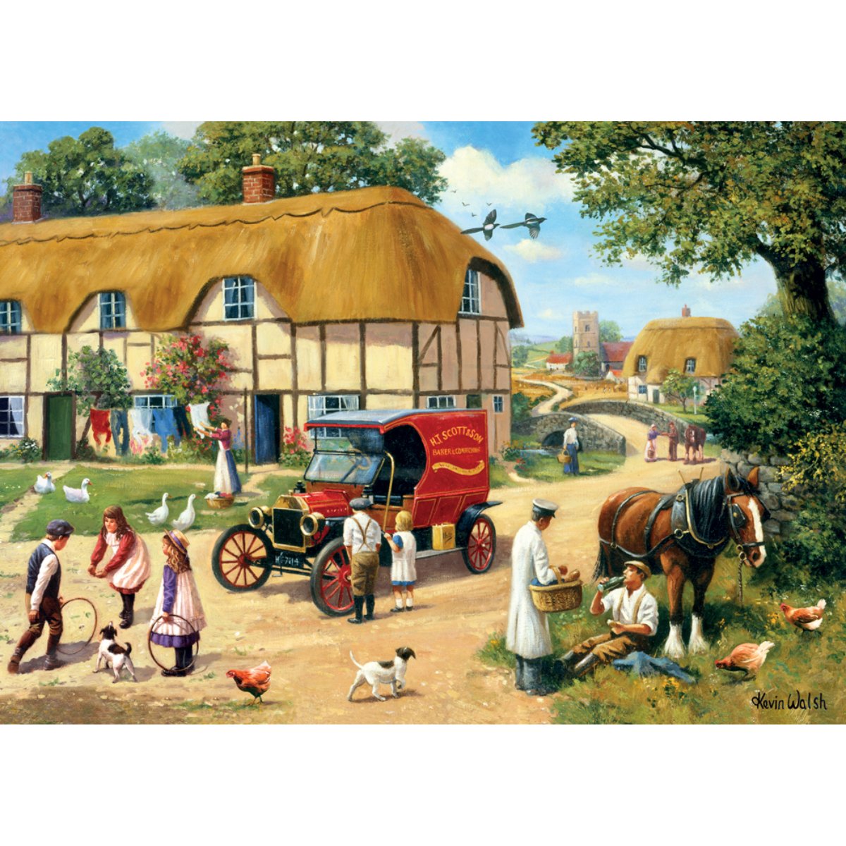 Kevin Walsh Baker In The Village Jigsaw Puzzle 1000 Pieces - Phillips Hobbies