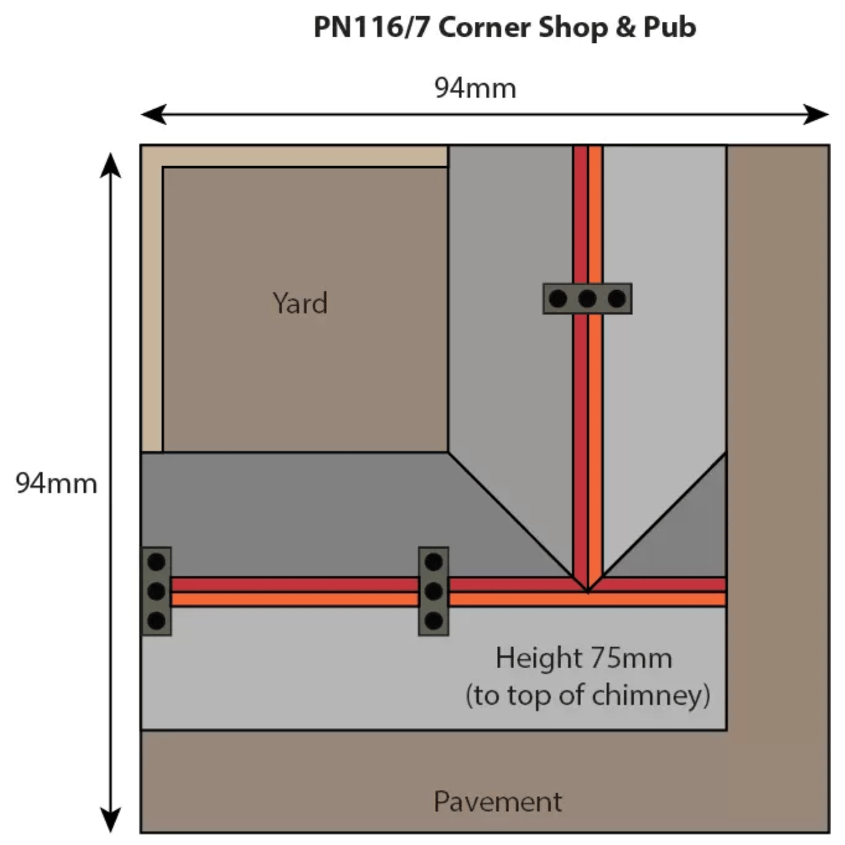 Metcalfe PN117 Corner Shop & Pub in Stone Card Kit - N Gauge - Phillips Hobbies