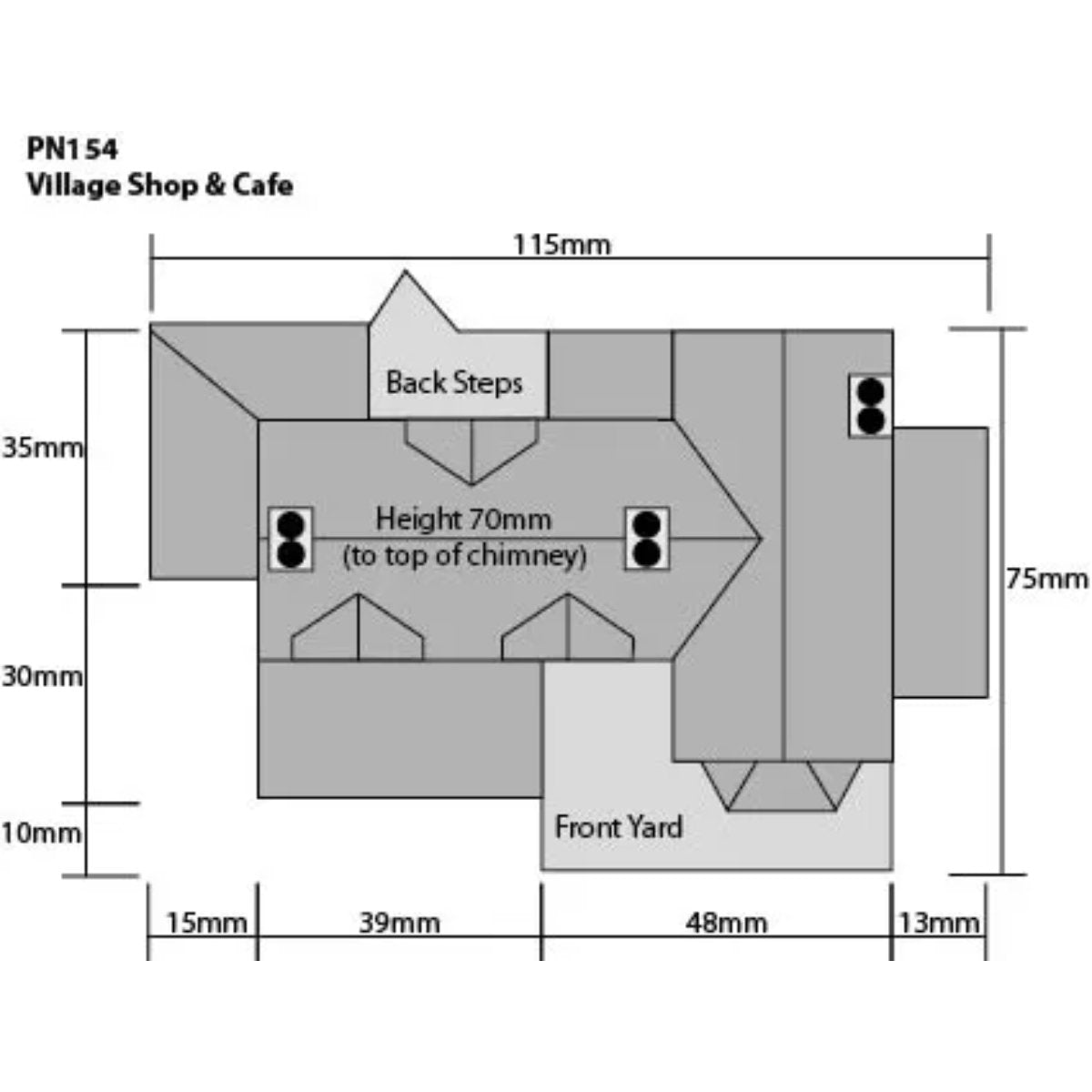 Metcalfe PN154 Village Shop & Cafe Card Kit - N Gauge - Phillips Hobbies