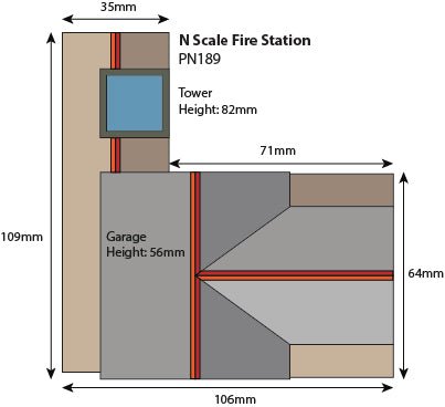 Metcalfe PN189 Fire Station Card Kit - N Scale - Phillips Hobbies