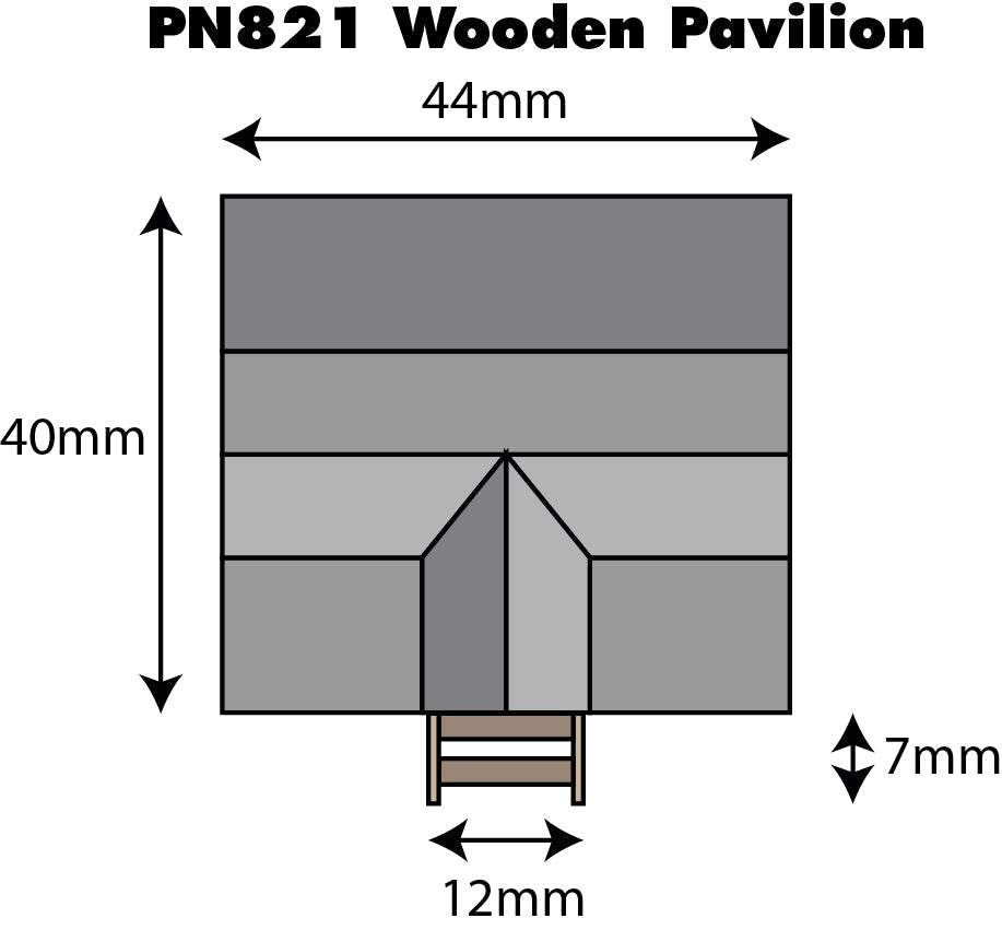 Metcalfe PN821 Wooden Pavilion Card Kit - N Gauge - Phillips Hobbies