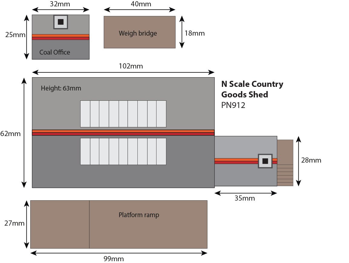 Metcalfe PN912 N Scale Country Goods Shed Card Kit - N Gauge - Phillips Hobbies