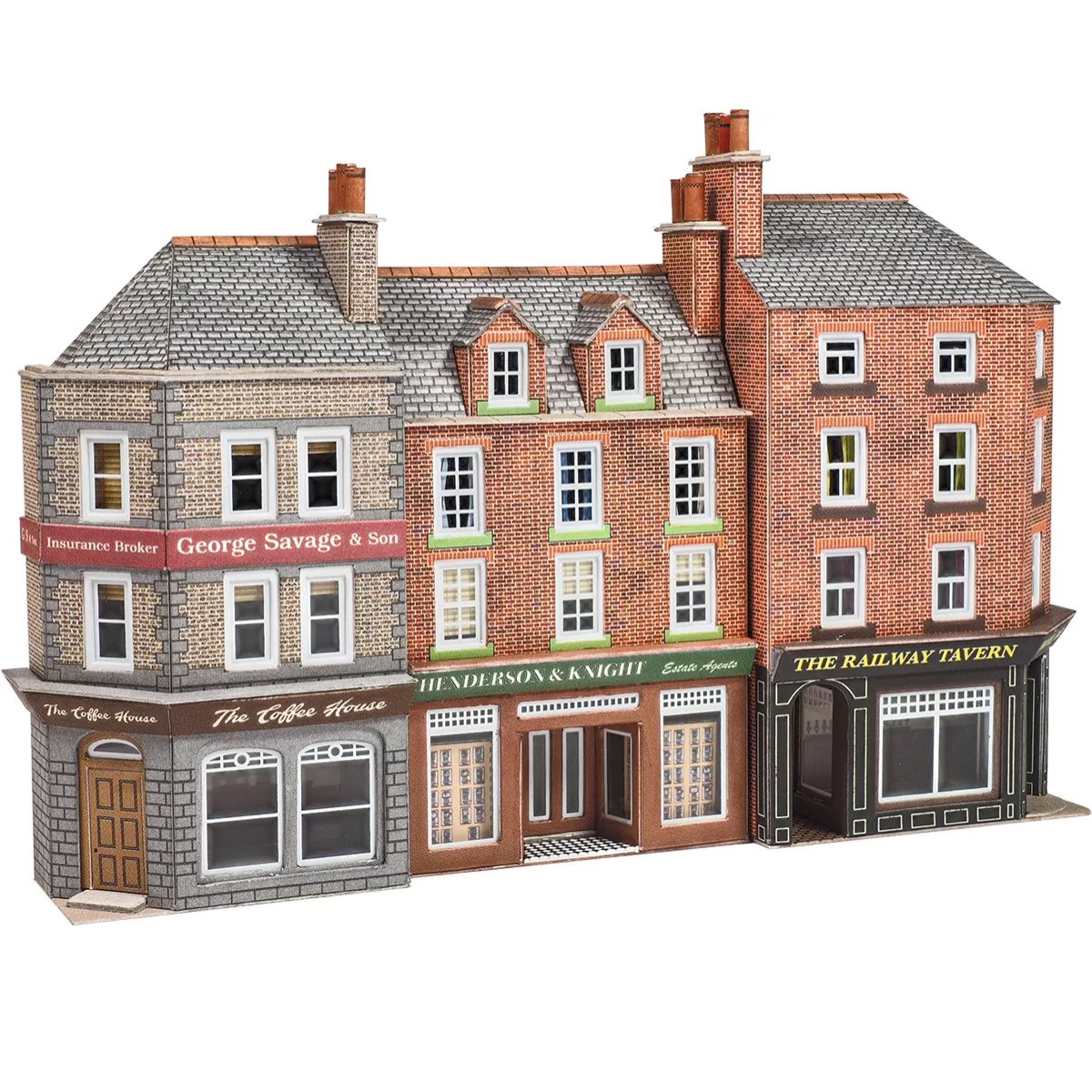 Metcalfe PN972 Low Relief Pub & Shops Card Kit - N Gauge - Phillips Hobbies