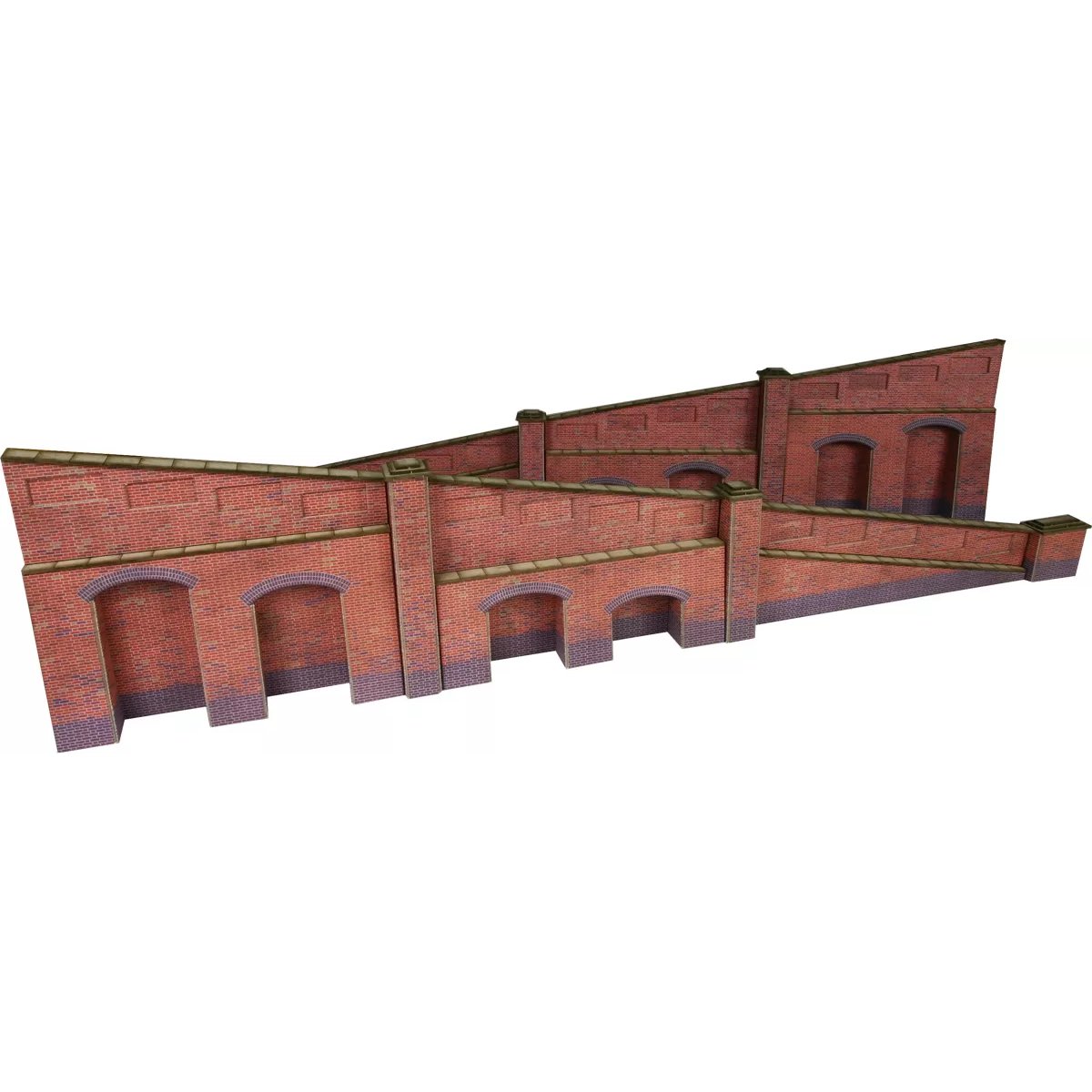 Metcalfe PO248 Tapered Retaining Wall in Red Brick - 00/H0 Scale - Phillips Hobbies