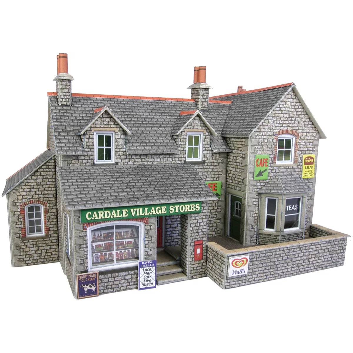 Metcalfe PO254 Village Shop & Cafe Card Kit - 00/H0 Scale - Phillips Hobbies