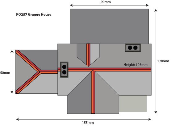 Metcalfe PO257 Grange House Card Kit - 00/H0 Gauge - Phillips Hobbies