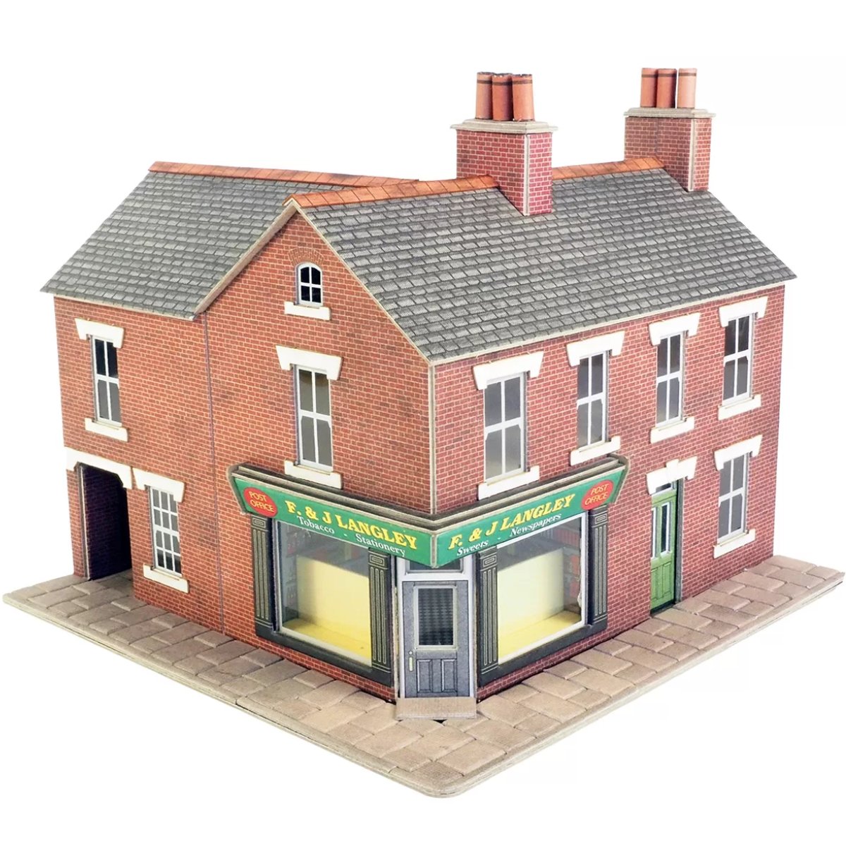 Metcalfe PO263 Corner Shop Red Brick Card Kit - 00/H0 Scale - Phillips Hobbies