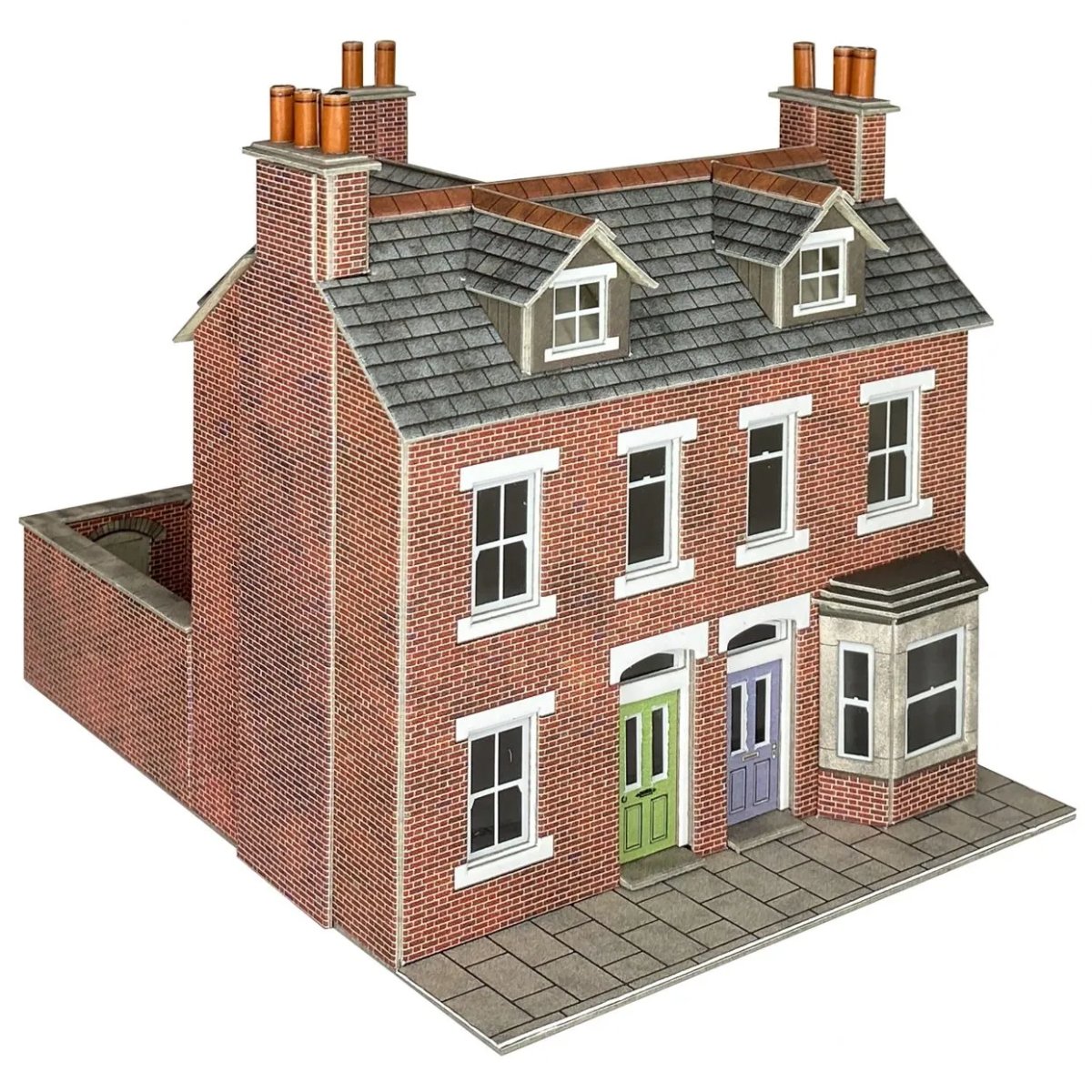 Metcalfe PO300 Terraced Houses Brick Card Kit - OO/HO Gauge - Phillips Hobbies