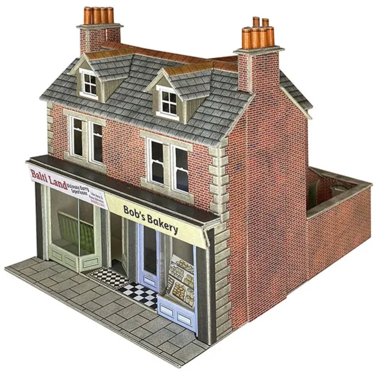 Metcalfe PO306 00/HO Scale Low Relief Shop Fronts Brick Card Kit - OO Gauge - Phillips Hobbies