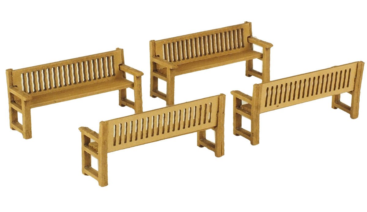 Metcalfe PO503 Park Benches Card Kit - 00/H0 Gauge - Phillips Hobbies